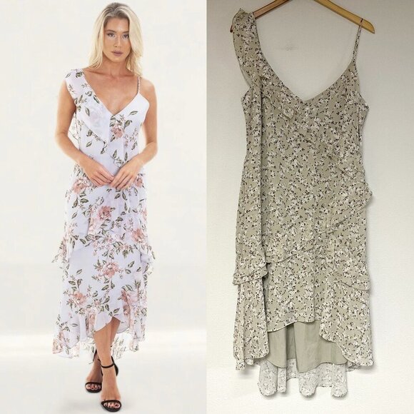 Wayf Dresses & Skirts - WAYF Morgana Tiered Ruffle Midi Dress